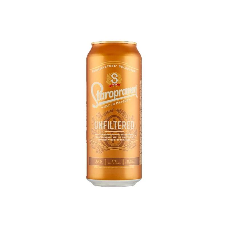 Staropramen Unfiltered dobozos sör 0.5 L DRS